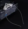 Dziewczyny Księżniczka Rhinestone Crown Hair Sticks Dzieci Kolorowe Kryształ Tiara Pałąk Pałąk Przyjęcie Prom Dekoracji Dostawy