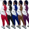 Femmes Petite Taille Survêtements Deux Pièces Ensemble Designer Hiver Baseball Uniforme Vestes Pantalons De Survêtement Tenues Survêtements Joggers Pantalon SportSuits 9 Couleurs