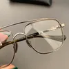 Merk Designer Optical Frame Bril Mannen Vrouwen Brillen Metalen Grote vierkante Frame Mode Persoonlijkheid Spektakel Frames Myopia Eyewear met originele doos