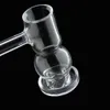 Half weld Smoking Accessories Flat Top Terp Slurper Quartz Banger With Beveled edge and Big Air Flow Better Use 4 Pearls Clear Joint Bowl 20mm Dia 70mm Length 807