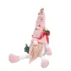 Boże Narodzenie bez twarzy Dekoracji Lalki Cute Różowe Xmas Party Zabawki Domowe Dzieci Faszerowane Zabawki Prezenty