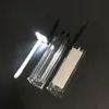 Tubes de brillant à lèvres vides LED de 7ml, maquillage avec miroir, bouteilles carrées transparentes, récipient rechargeable en plastique, 50 pièces