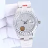 Diamond Rainbow Watch Mens Watches 41mm Stainless Steel Strap Mechanical Movement Sapphire Waterproof Design Wristwatches Montre de Luxe