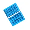 10 hål tegelstenar formade kakor formar DIY rektangulär isbricka choklad silikon mögel kub mögel kakor verktyg fondant formar cca6613