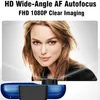 Webcam USB com foco automático 1080P FullHD Live Video Meeting Broadcast PC Web Camera