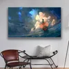 Paintings Thousand Sunny Ship Anime Manga Poster Framed Wooden Frame Canvas Wall Art Decoration Prints Dorm Home Bedroom Decor Pai324C