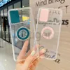 Transparent Phone Cases For Samsung s21 ULTRA A12 A32 5G A71 A51 4G A02S A01 CORE Push Pull Slidel Window Lens Camera Protection Cover With Ring Holder kickstand case