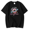 Fashion Brand Male Tee Shirts Spring Summer Tee Shirts Donut Planet Harajuku Printing Clothing Crewneck Breathable Tshirt Men Y0809