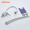 Accoona Zinc Alloy Kitchen Faucet Tube 3 kinds of Water Way Outlet Pipe Tap Basin Plumbing Hardware Brass Sink Faucets A4868 211108