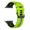الأشرطة ذات اللون المزدوج Watchband الرياضة سيليكون الفرقة استبدال فرق سوار مع محول ل أبل ووتش iwatch 7 6 5 الحجم 40/41 44 / 45mm