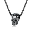 12Pcs Men Skull Pendant Necklaces Hip Hop Style Bohemian Jewelry Halloween Creative Gift