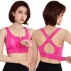 Arrival Women Zipper Sports Bras Plus Size Wirefree Padded Push Up Tops Lady Girls Breathable Fitness Run Gym Yoga Vest Outfit