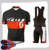 SCOTT team Cycling Short Sleeves jersey (bib) shorts sets Mens Summer Respirant Route vélo vêtements VTT vélo Tenues Sport Uniforme Y210414166