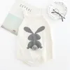 Baby Girls Pacy 3D Królik Dzianiny Toddler Boys Brins Jumpsu Urodzone Niemowlę Bunny Onesie Stroje Przycisk Pokrywa Kostium 210417