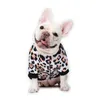 Cães jaqueta uniforme de beisebol de cães desenhador desenhador de inverno casaco sublimated leopardo imprimir roupas de animal de estimação à prova de vento para pequenos doggy pequeno doggy ouro bulldog ouro l a160