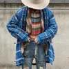 Men's Sweaters Men Long Cardigan Autumn Winter Clothing Fashion Plaid Knitted Loose Oversized Sweater Coat Thick Warm