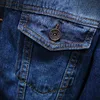 Giacche da uomo 2022 uomini maschile in denim azzurro jean streetwear cappotti casual cotone outwear slim 5xl