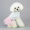 Abbigliamento per cani Abito per gatti Vestiti per cani per piccoli animali domestici Angelo Principessa Gonna per orsacchiotto Cucciolo Fiore Abbigliamento Moda CatCostume277W