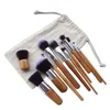 11Pcs Bamboo Handle Makeup Brushes Set Professional Cosmetics Brush Kits Eyeshadow Foundation Beauty Make Up Tools with Burlap bag3570281