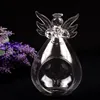 Romantic Angel Crystal Glass Candle Holder Hanging Tea Light Lantern Candlestick Burner Vase DIY Wedding Party Decoration 4542 Q2