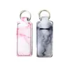 NEWPortable Lipstick Holders Lip Cover Neoprene Keychain Marble Printed Chapstick Holder Bag Wrap Party Favor Gift RRD10852