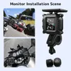 TPMS Motorcycles Tyre Pressure Monitoring System with 2 Sensors LCD Display Auto Alarm System Wireless Solar Realtime Tester6010189