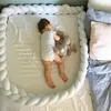 Bettwäsche-Sets 2M Baby-Stoßfänger-Bett-Geflecht-Knoten-Kissen-Kissen-Massivfarbe für Säuglings-Krippen-Schutz-Kinderbett-Raum-Dekor-Tropfenschiff6645523