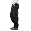 Herren Cargohose Baumwolle Casual Lange Hose Plus Multi Pocket Pantalon Homme Mode Militärische Taktische 210715