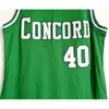 NCAA Leeds # 34 Charles Barkley Jersey Green Farragut 34 Kevin Garnett Blue Jerseys Concord 40 Shawn Kemp Koszulka koszykówki