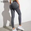 NORMOV Hohe Taille Blase Butt Push-Up Fitness Leggings Booty Sport Für Frauen Nahtlose Workout Laufhose 211204