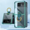 Чехлы для прозрачного кольца для Samsung Galaxy Z Flip 3 5G Case Прозрачная задняя крышка