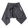 Techwear Hip Hop Erkekler Kadınlar Harem Etekler Şort Harajuku Kaykay Streetwear Siyah Pileli Önlük Gotik Joggers Pantolon Pantolon 210806