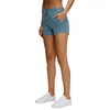 Essential Leisure Nylon Yoga Gym Workout Shorts Women 73 Antisweat High midje Drawstring Running Sport Shorts With Pocket9616594