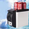 Mini 6L Araba Buzdolabı Çok Fonksiyonlu Seyahat Soğutucu Isıtıcı 12 V Kompresör Buzdolabı Ile 4 İçecek Delik Elektrikli Dondurucu