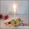 Wystrój Ogród Świeczki Posiadacze Retro Metal Candlestick Nowoczesne Dekoracje Home Glamorous Chic Wedding Table Desktop Aessories Drop Dostawa 20