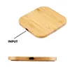 Chargeur sans fil Bamboo bois Wood Pad en bois Qi Chargement rapide Tablette de câble USB pour iPhone 11 Pro Max Samsung Note10 Plus