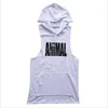 New Men Bodybuilding Cotton Tank top Gyms Fitness Hooded Vest Sleeveless Hoodie Casual Fashion mens Workout Clothing229W