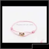 Charme de bijoux 316L Bracelet à cordes de bague trinité en acier inoxydable Trois bagues Bracelets à main pour hommes pour hommes Fashion Drop1840235