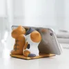 Cat Telder de celular Orange Decoration Desktop Cute Desenho Cell Monts Holders170a