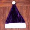 サンタクロースの帽子クリスマスパーティーの帽子ショートヘアーベルト赤ピンクゴールデンクリスマスキャップ7色短い豪華なクリスマスキャップT9i001476