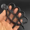 Metal Sleeping Beauty Hand Clasp Ring with Car Defense Knuckle Copper Cover Brace Fist Finger Tiger Four Fingers 3PWE
