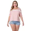 mulheres rosa blusa de renda