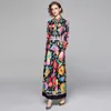 High Quality spring fashion Women'S Fashion Party Casual Elegant Long Sleeve Printed Dresses 210531