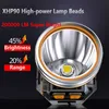 300000 LM XHP90.2 Güçlü Led Far Dahili Pil Far Su Geçirmez USB Şarj Edilebilir Kafa Feneri XHP70 Baş Feneri P0820