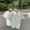 HXJJP Summer Retro Square Collar Doll Shirt Lapel Short-sleeved Blouses for Women 210607
