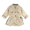 Höstflicka kappa + kjol kostym jacka toddler tjej kläder tvåbit kjol set 210515