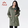 Trenchcoat Frühling weibliche Graben Kleidung klassische Frauen mit Kapuze einfarbig Mode Femme Ukraine Damen Astrid AS-7015 210812