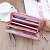 Designer-Wallets Zipper Tassel Checked Wallet Ladies Long With Large Capacity Mobile Phone Bag