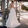 2021 Bröllopsklänning Vestido de Noiva Sexig Squre Neck Ärmlös Beading Belt Enkel Baklösa Satin Bridal Gown Plus Storlek Mari Arustration