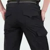 Pantalon de chargement de grande taille Été en plein air Mince Pantalons à séchage rapide pour hommes Multi-poche en vrac Pantalon décontracté pantalon militaire X0615